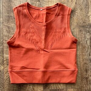 Women's Athleta Sleeveless Crop Top - Rust